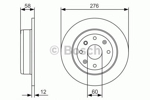 BOSCH 0986479A56 гальмівний диск