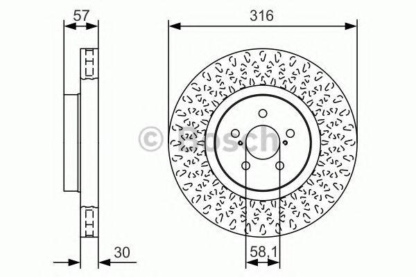 BOSCH 0986479A81 гальмівний диск