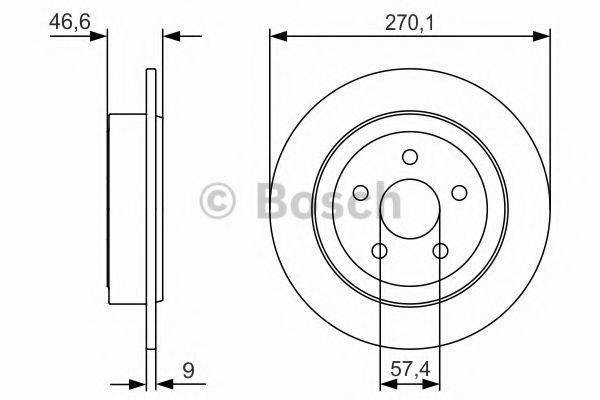 BOSCH 0986479V44 гальмівний диск