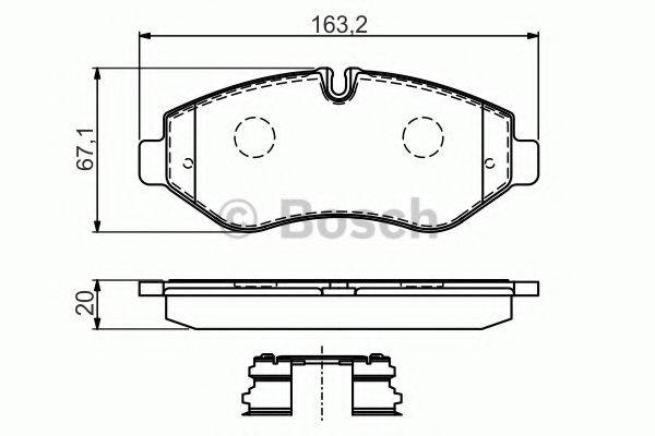 BOSCH 0986494582 Комплект гальмівних колодок, дискове гальмо