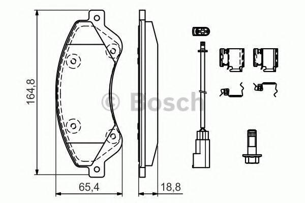 BOSCH 0986494613 Комплект гальмівних колодок, дискове гальмо