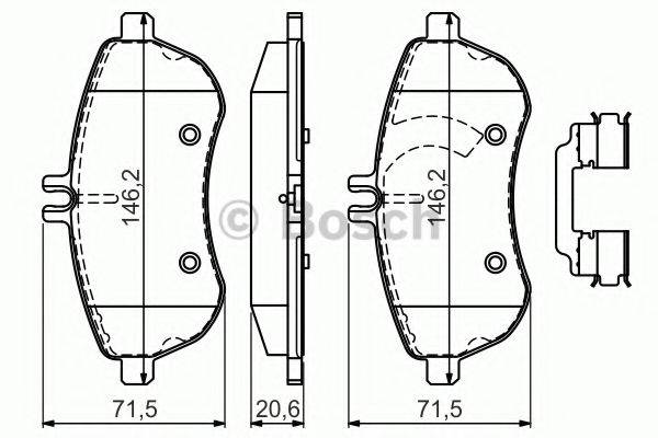 BOSCH 0986494667 Комплект гальмівних колодок, дискове гальмо