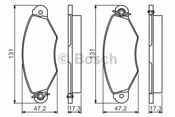 BOSCH 0986495235 Комплект гальмівних колодок, дискове гальмо