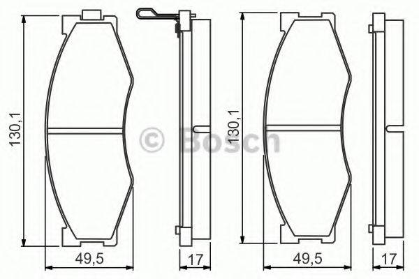 BOSCH 0986495263 Комплект гальмівних колодок, дискове гальмо