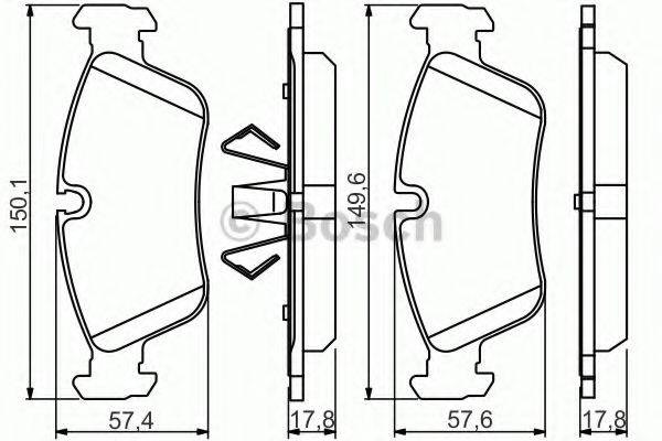 BOSCH 0986495276 Комплект гальмівних колодок, дискове гальмо