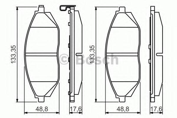 BOSCH 0986495349 Комплект гальмівних колодок, дискове гальмо