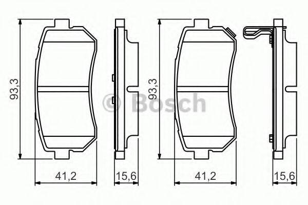 BOSCH 0986495354 Комплект гальмівних колодок, дискове гальмо