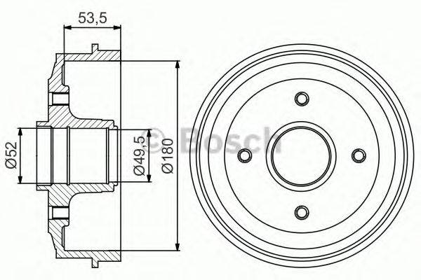 BOSCH 0986477153 Гальмівний барабан