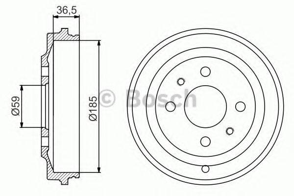 BOSCH 0986477161 Гальмівний барабан