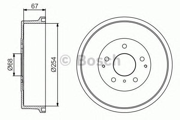 BOSCH 0986477162 Гальмівний барабан