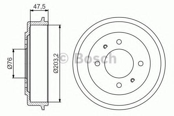 BOSCH 0986477180 Гальмівний барабан