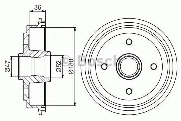 BOSCH 0986477187 Гальмівний барабан