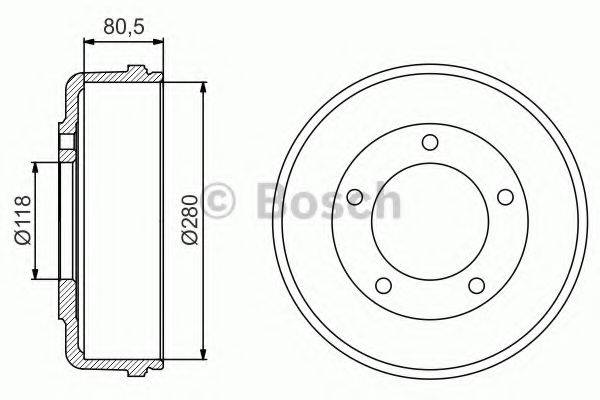 BOSCH 0986477203 Гальмівний барабан