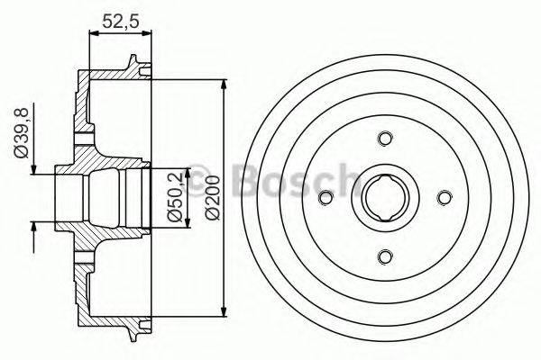 BOSCH 0986477217 Гальмівний барабан