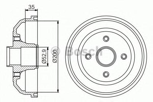 BOSCH 0986477265 Гальмівний барабан