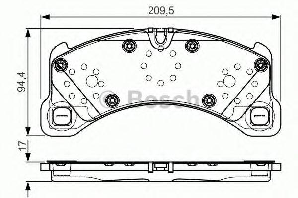 BOSCH 0986TB3217 Комплект гальмівних колодок, дискове гальмо