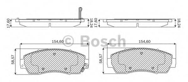 BOSCH F03B050136 Комплект гальмівних колодок, дискове гальмо