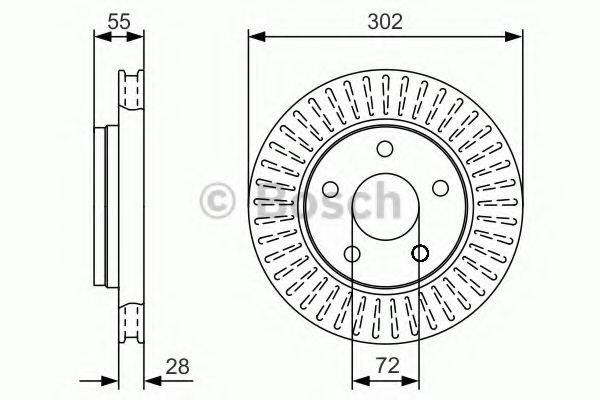 BOSCH 0986479C38 гальмівний диск