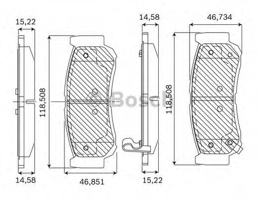 BOSCH F03B050185 Комплект гальмівних колодок, дискове гальмо