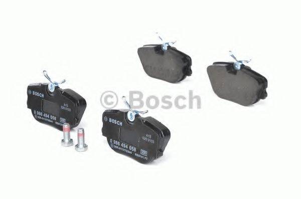 BOSCH 0986494058 Комплект гальмівних колодок, дискове гальмо