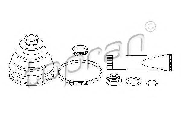 TOPRAN 103509 Комплект пильника, приводний вал