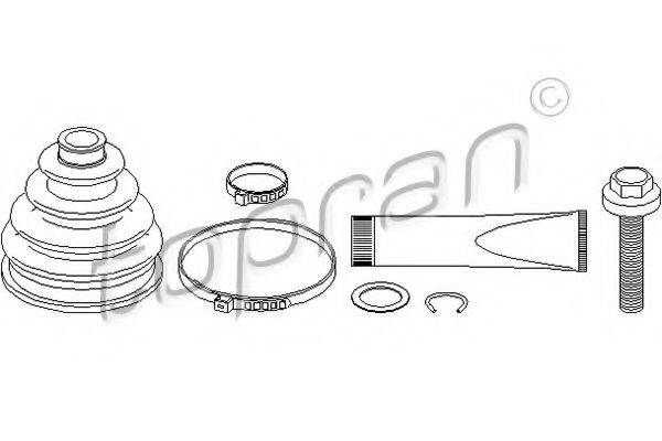 TOPRAN 104336 Комплект пильника, приводний вал
