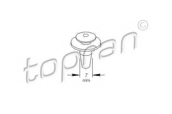 TOPRAN 103545 Затискач, молдинг / захисна накладка