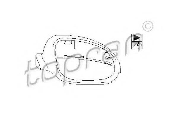 TOPRAN 112187 Покриття, зовнішнє дзеркало