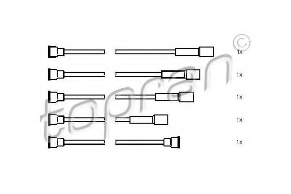 TOPRAN 202506 Комплект дротів запалювання