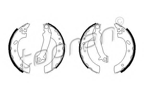 TOPRAN 301317 Комплект гальмівних колодок