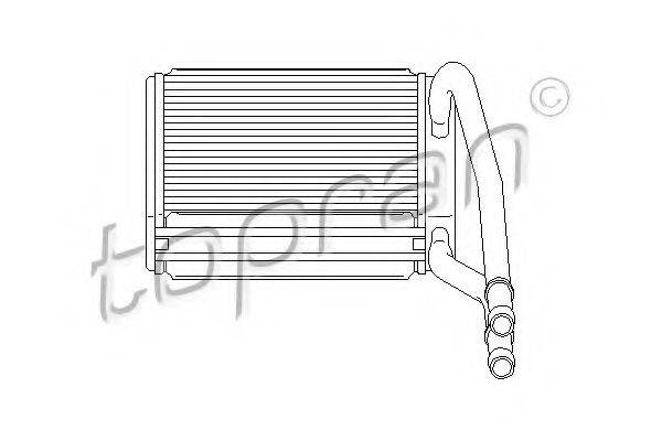 TOPRAN 302110 Теплообмінник, опалення салону