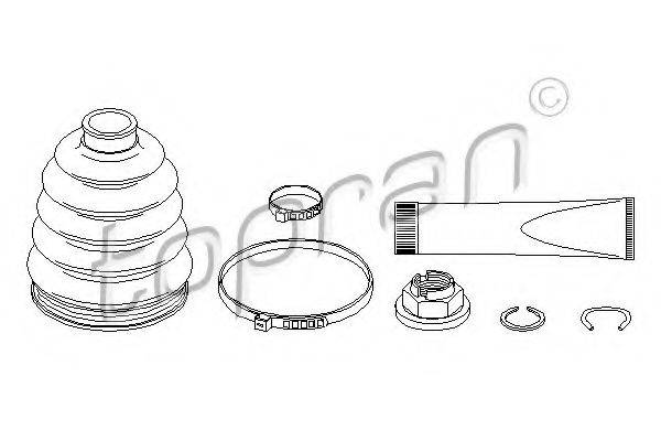 TOPRAN 302383 Комплект пильника, приводний вал