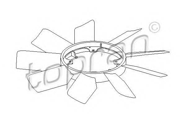 TOPRAN 401001 Крильчатка вентилятора, охолодження двигуна