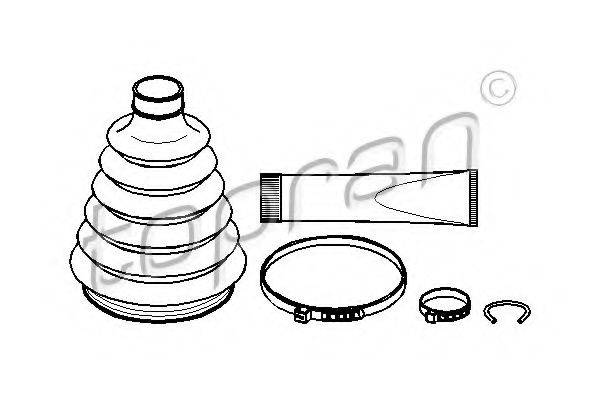 TOPRAN 401234 Комплект пильника, приводний вал