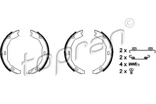 TOPRAN 401906 Комплект гальмівних колодок, стоянкова гальмівна система
