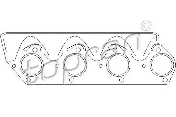TOPRAN 500837 Прокладка, випускний колектор