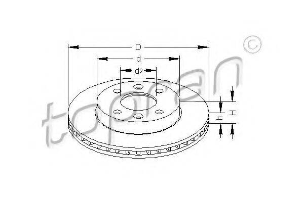 TOPRAN 700176 гальмівний диск