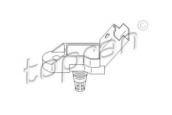 TOPRAN 721621 Датчик, тиск у впускному газопроводі