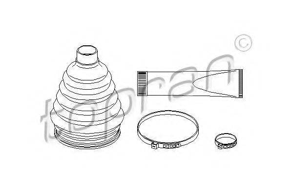 TOPRAN 721309 Комплект пильника, приводний вал
