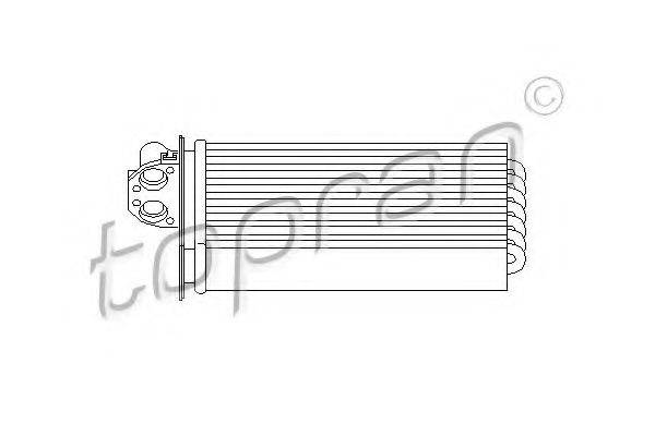 TOPRAN 721424 Теплообмінник, опалення салону