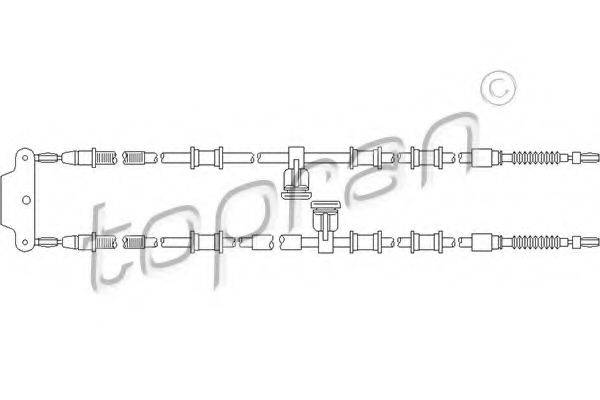 TOPRAN 207867 Трос, стоянкова гальмівна система