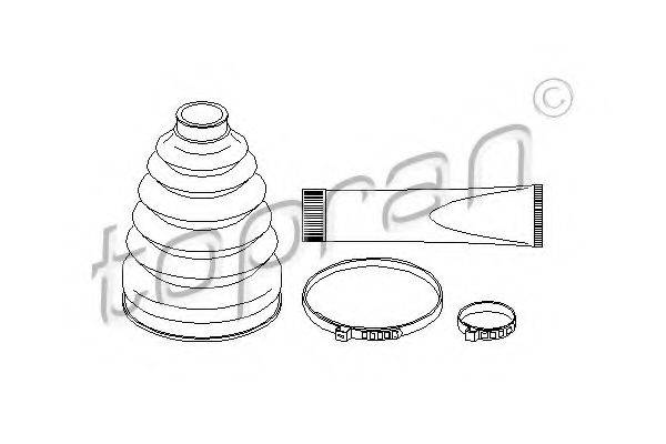 TOPRAN 301237 Комплект пильника, приводний вал