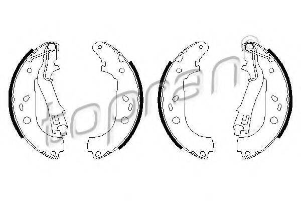 TOPRAN 207971 Комплект гальмівних колодок