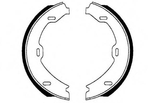 E.T.F. 090628 Комплект гальмівних колодок, стоянкова гальмівна система