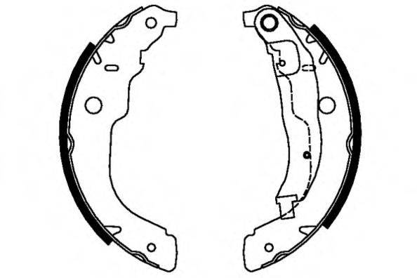 E.T.F. 090661 Комплект гальмівних колодок; Комплект гальмівних колодок, стоянкова гальмівна система