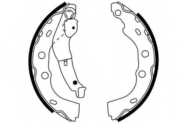 E.T.F. 090670 Комплект гальмівних колодок; Комплект гальмівних колодок, стоянкова гальмівна система