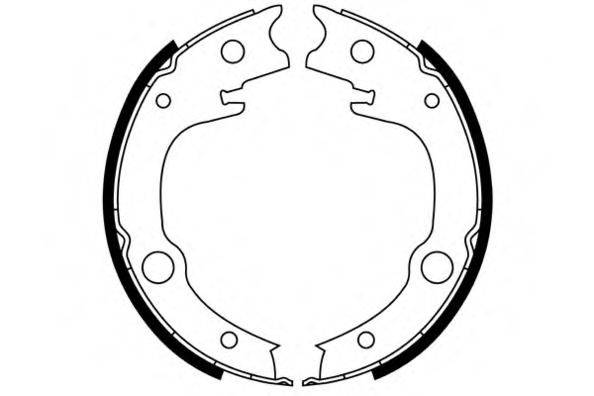 E.T.F. 090673 Комплект гальмівних колодок; Комплект гальмівних колодок, стоянкова гальмівна система