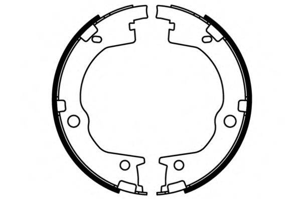 E.T.F. 090700 Комплект гальмівних колодок; Комплект гальмівних колодок, стоянкова гальмівна система
