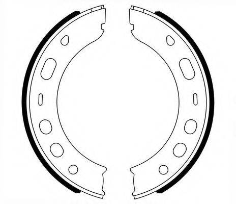 E.T.F. 090718 Комплект гальмівних колодок; Комплект гальмівних колодок, стоянкова гальмівна система
