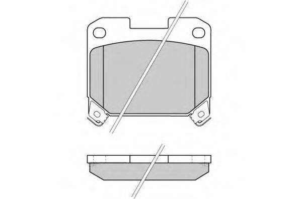 E.T.F. 120741 Комплект гальмівних колодок, дискове гальмо